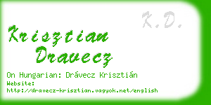 krisztian dravecz business card